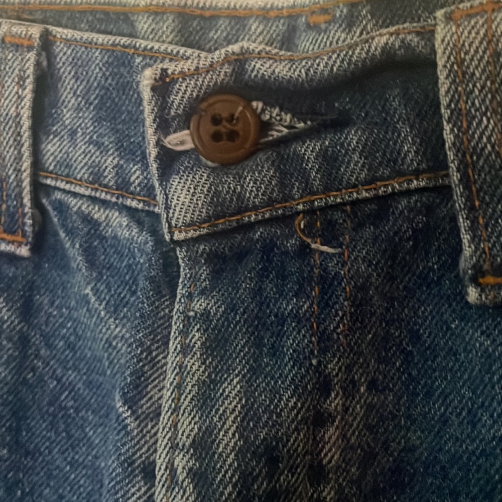 Vintage 90s 501 Levi’s orange tab cut off denim high waisted mom shorts - Picture 8 of 8